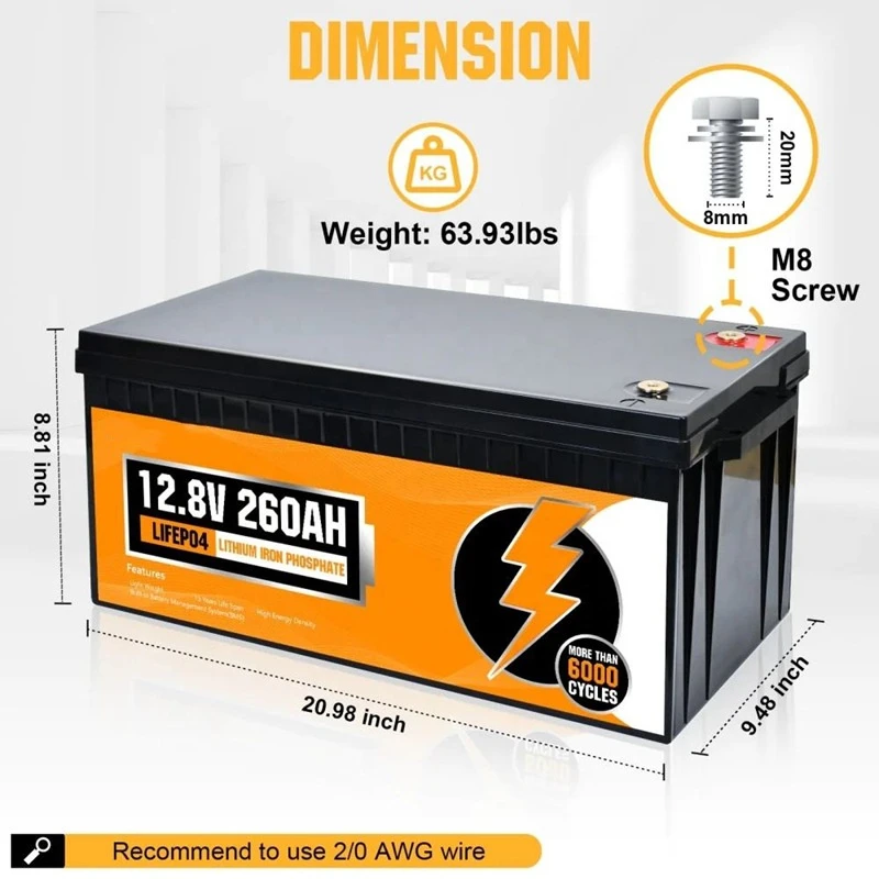 12V 50AH LiFePO4 بیٹری